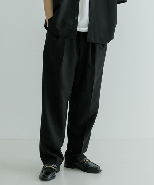 URBAN RESEARCH（アーバンリサーチ）の「URBAN RESEARCH iD　ドライタッチLINEN LIKE EASY PANTS（その他パンツ・メンズ・ブラック/ブルー系その他・MEDIUM/LARGE）」の2枚目の写真