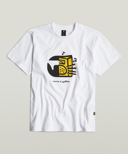 送料込★G-Star★Boombox Cartoon Loose 半袖Tシャツ セール】BOOMBOX CARTOON LOOSE T-SHIRT/アートグラフィック