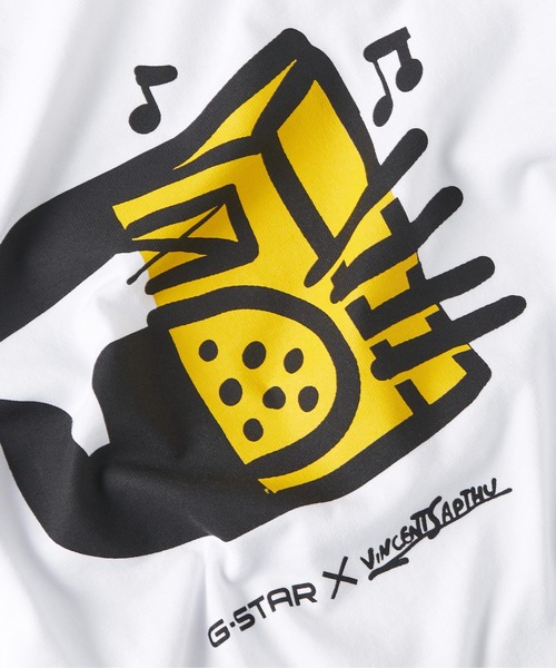 送料込★G-Star★Boombox Cartoon Loose 半袖Tシャツ セール】BOOMBOX CARTOON LOOSE T-SHIRT/アートグラフィック