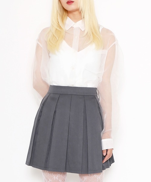 PUNYUS（プニュズ）の「オーガンジーシャツ（シャツ/ブラウス・レディース・ブラウン/ホワイト/ブラック・1/2/3/4）」の13枚目の写真