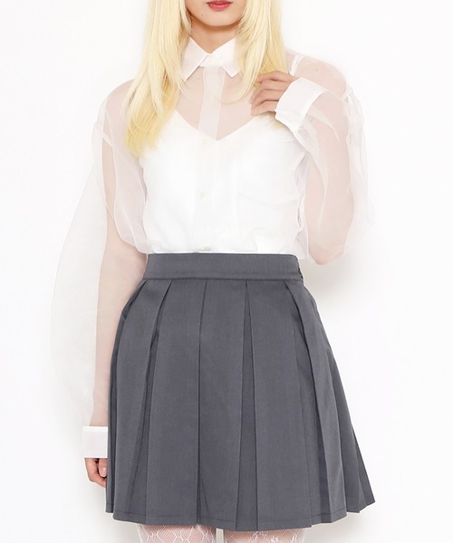 PUNYUS（プニュズ）の「オーガンジーシャツ（シャツ/ブラウス・レディース・ブラウン/ホワイト/ブラック・1/2/3/4）」の16枚目の写真