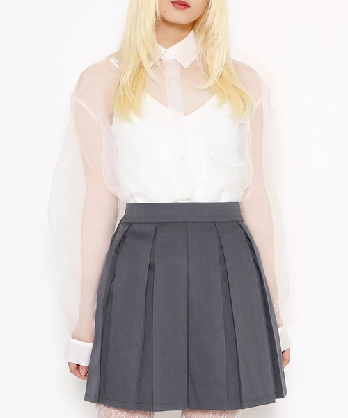 PUNYUS（プニュズ）の「オーガンジーシャツ（シャツ/ブラウス・レディース・ブラウン/ホワイト/ブラック・1/2/3/4）」の17枚目の写真