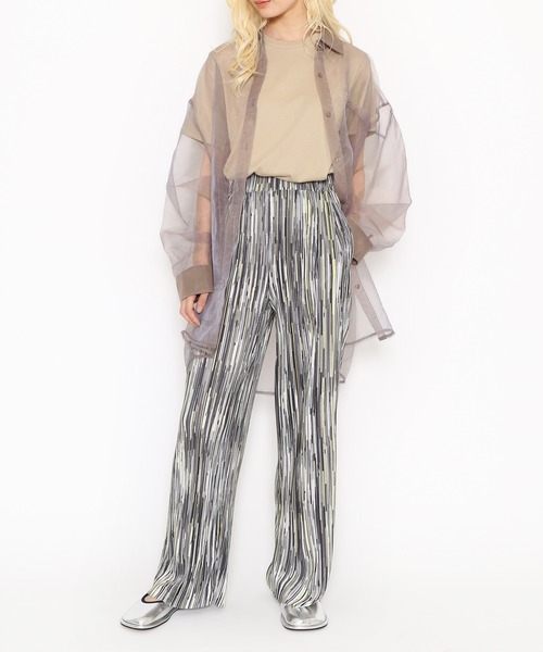 PUNYUS（プニュズ）の「オーガンジーシャツ（シャツ/ブラウス・レディース・ブラウン/ホワイト/ブラック・1/2/3/4）」の9枚目の写真