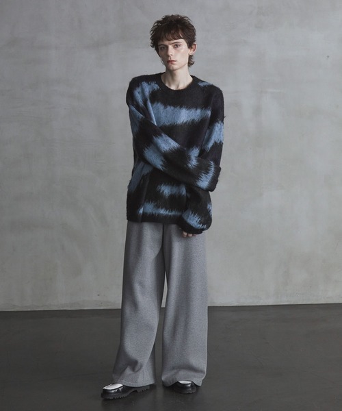 セール】abstract loose shaggy knit / アブストラクト ルーズ