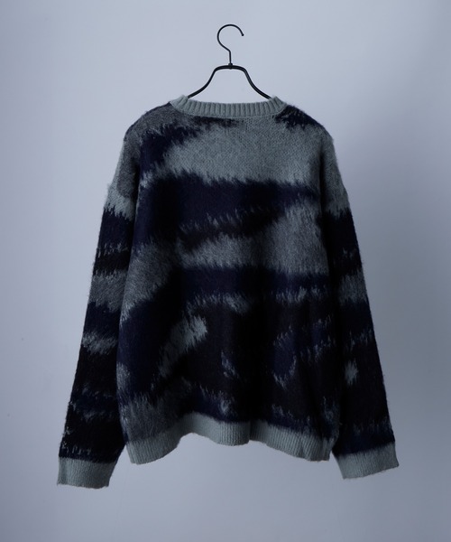 CIASENSE（シアセンス）の「abstract loose shaggy knit / アブストラクト ルーズ シャギーニット（ニット/セーター・メンズ・レッド/ブルー/ブラック/グレイッシュブルー・M/L/S）」の13枚目の写真