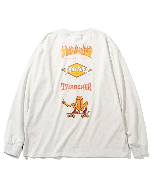 THRASHER（スラッシャー）の「【THRASHER/スラッシャー】バックプリント ロングスリーブ ビッグシルエットTシャツ（Tシャツ/カットソー・メンズ・グリーン/ホワイト/ブラック/アッシュグレー・LL/L/M）」の10枚目の写真