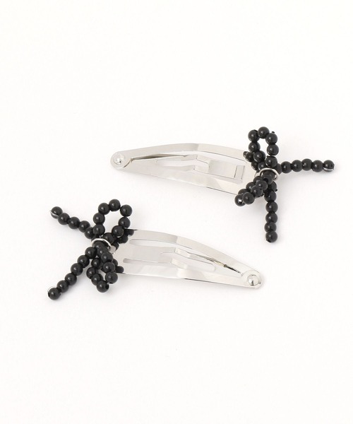 niko and...（ニコアンド）の「ビーズリボン2SETヘアピン（ヘアピン・レディース・ブラック/その他・0）」の6枚目の写真