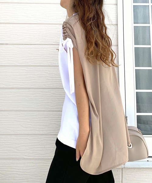 Q（キュー）の「エンボスロゴドッキングT（Tシャツ/カットソー・レディース・ブラック/ホワイト・MEDIUM）」の17枚目の写真