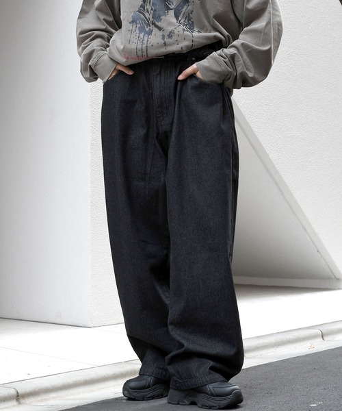 Starting Over（スターティングオーバー）の「vintage like loose fit denim pants/ヴィンテージ ライク ルーズフィット デニムパンツ（デニムパンツ・メンズ・ケミカルウォッシュ/ライトブルー/ブラック/ワンウォッシュ/グレー・M/L/XL）」の13枚目の写真