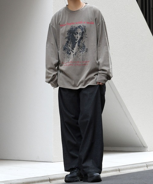 Starting Over（スターティングオーバー）の「vintage like loose fit denim pants/ヴィンテージ ライク ルーズフィット デニムパンツ（デニムパンツ・メンズ・ケミカルウォッシュ/ライトブルー/ブラック/ワンウォッシュ/グレー・M/L/XL）」の21枚目の写真