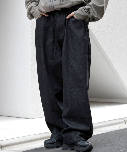 Starting Over（スターティングオーバー）の「vintage like loose fit denim pants/ヴィンテージ ライク ルーズフィット デニムパンツ（デニムパンツ・メンズ・ケミカルウォッシュ/ライトブルー/ブラック/ワンウォッシュ/グレー・M/L/XL）」の16枚目の写真