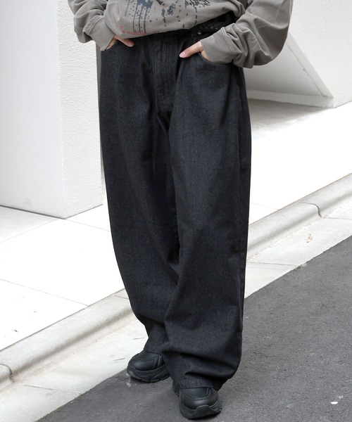 Starting Over（スターティングオーバー）の「vintage like loose fit denim pants/ヴィンテージ ライク ルーズフィット デニムパンツ（デニムパンツ・メンズ・ケミカルウォッシュ/ライトブルー/ブラック/ワンウォッシュ/グレー・M/L/XL）」の17枚目の写真