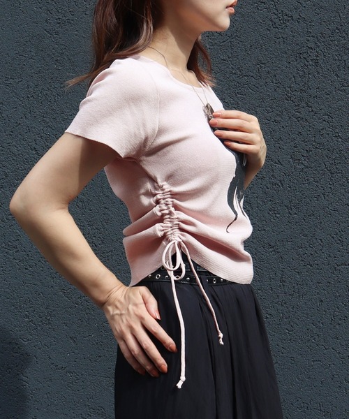 CECIL McBEE（セシルマクビー）の「バタフライプリントドロストプルオーバー（Tシャツ/カットソー・レディース・ブラック/サックスブルー/アイボリー/ミント/ピンク・MEDIUM/LARGE）」の13枚目の写真