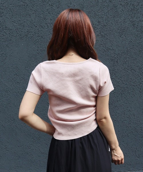 CECIL McBEE（セシルマクビー）の「バタフライプリントドロストプルオーバー（Tシャツ/カットソー・レディース・ブラック/サックスブルー/アイボリー/ミント/ピンク・MEDIUM/LARGE）」の14枚目の写真