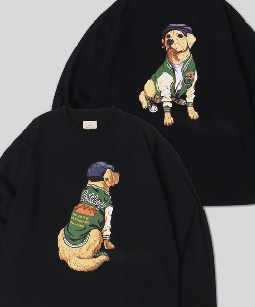 SITRY(シトリー)の「Cat & Dog Print T-Shirt/動物 アニマル 猫&犬 プリント 長袖Tシャツ ロンT レディース メンズ(Tシャツ/カットソー・メンズ・オレンジ/グリーン系その他/ホワイト/ホワイト系その他/ブラック/ダークグリーン/ブラック系その他/オレンジ系その他・M/L/LL)」の5枚目の写真