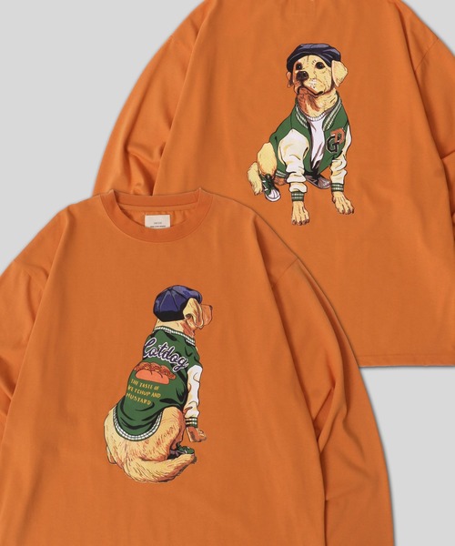 SITRY(シトリー)の「Cat & Dog Print T-Shirt/動物 アニマル 猫&犬 プリント 長袖Tシャツ ロンT レディース メンズ(Tシャツ/カットソー・メンズ・オレンジ/グリーン系その他/ホワイト/ホワイト系その他/ブラック/ダークグリーン/ブラック系その他/オレンジ系その他・M/L/LL)」の8枚目の写真