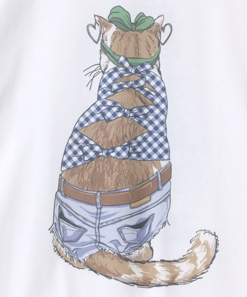 SITRY(シトリー)の「Cat & Dog Print T-Shirt/動物 アニマル 猫&犬 プリント 長袖Tシャツ ロンT レディース メンズ(Tシャツ/カットソー・メンズ・オレンジ/グリーン系その他/ホワイト/ホワイト系その他/ブラック/ダークグリーン/ブラック系その他/オレンジ系その他・M/L/LL)」の17枚目の写真