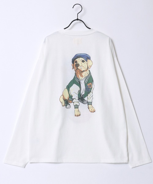 SITRY(シトリー)の「Cat & Dog Print T-Shirt/動物 アニマル 猫&犬 プリント 長袖Tシャツ ロンT レディース メンズ(Tシャツ/カットソー・メンズ・オレンジ/グリーン系その他/ホワイト/ホワイト系その他/ブラック/ダークグリーン/ブラック系その他/オレンジ系その他・M/L/LL)」の19枚目の写真