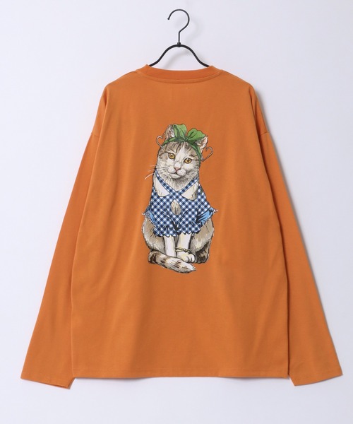 SITRY(シトリー)の「Cat & Dog Print T-Shirt/動物 アニマル 猫&犬 プリント 長袖Tシャツ ロンT レディース メンズ(Tシャツ/カットソー・メンズ・オレンジ/グリーン系その他/ホワイト/ホワイト系その他/ブラック/ダークグリーン/ブラック系その他/オレンジ系その他・M/L/LL)」の14枚目の写真