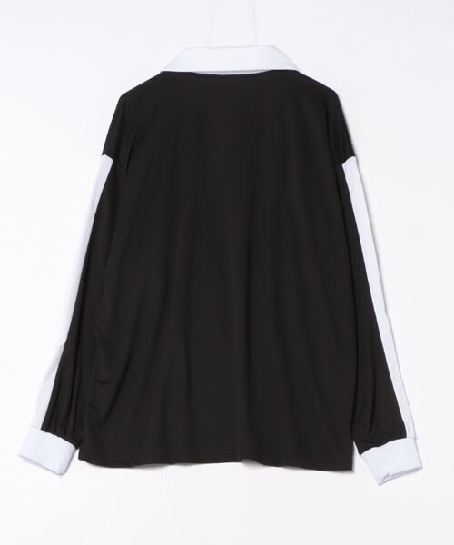 SPINNS（スピンズ）の「ストリート＆グランジ/5色展開！襟付きゲームシャツ（Tシャツ/カットソー・メンズ・ホワイト/レッド/ネイビー/ブラック/サックスブルー・ONESIZE）」の6枚目の写真