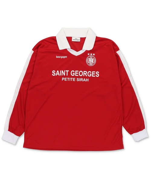 SPINNS（スピンズ）の「ストリート＆グランジ/5色展開！襟付きゲームシャツ（Tシャツ/カットソー・メンズ・ホワイト/レッド/ネイビー/ブラック/サックスブルー・ONESIZE）」の5枚目の写真