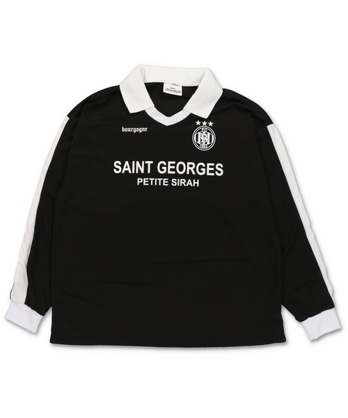 SPINNS（スピンズ）の「ストリート＆グランジ/5色展開！襟付きゲームシャツ（Tシャツ/カットソー・メンズ・ホワイト/レッド/ネイビー/ブラック/サックスブルー・ONESIZE）」の2枚目の写真