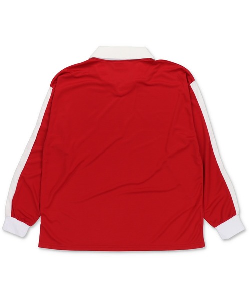 SPINNS（スピンズ）の「ストリート＆グランジ/5色展開！襟付きゲームシャツ（Tシャツ/カットソー・メンズ・ホワイト/レッド/ネイビー/ブラック/サックスブルー・ONESIZE）」の7枚目の写真