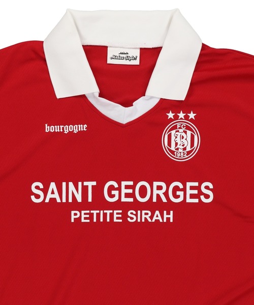 SPINNS（スピンズ）の「ストリート＆グランジ/5色展開！襟付きゲームシャツ（Tシャツ/カットソー・メンズ・ホワイト/レッド/ネイビー/ブラック/サックスブルー・ONESIZE）」の8枚目の写真