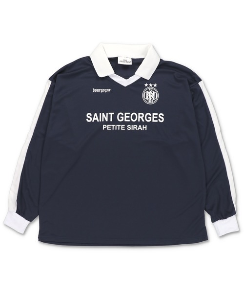 SPINNS（スピンズ）の「ストリート＆グランジ/5色展開！襟付きゲームシャツ（Tシャツ/カットソー・メンズ・ホワイト/レッド/ネイビー/ブラック/サックスブルー・ONESIZE）」の13枚目の写真