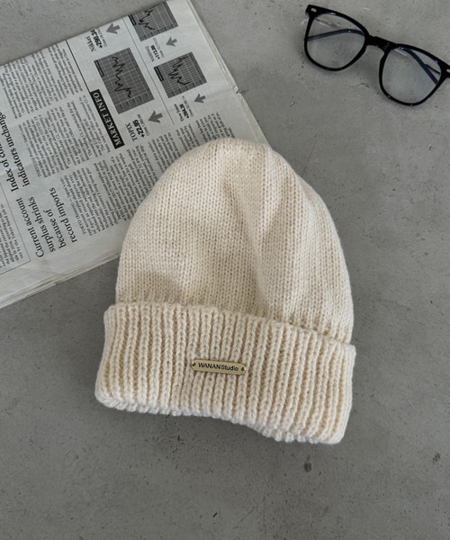 MYMOOD.（マイムード）の「折り返しカジュアルニット帽（ニットキャップ/ビーニー・レディース・アイボリー/ブラック・FREE）」の20枚目の写真
