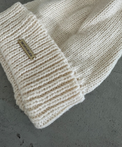 MYMOOD.（マイムード）の「折り返しカジュアルニット帽（ニットキャップ/ビーニー・レディース・アイボリー/ブラック・FREE）」の7枚目の写真
