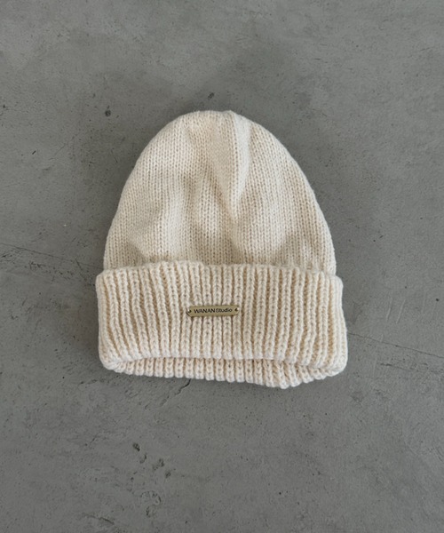 MYMOOD.（マイムード）の「折り返しカジュアルニット帽（ニットキャップ/ビーニー・レディース・アイボリー/ブラック・FREE）」の9枚目の写真