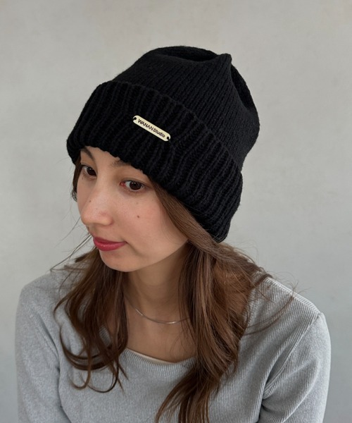 MYMOOD.（マイムード）の「折り返しカジュアルニット帽（ニットキャップ/ビーニー・レディース・アイボリー/ブラック・FREE）」の16枚目の写真