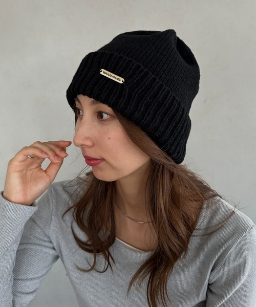 MYMOOD.（マイムード）の「折り返しカジュアルニット帽（ニットキャップ/ビーニー・レディース・アイボリー/ブラック・FREE）」の17枚目の写真