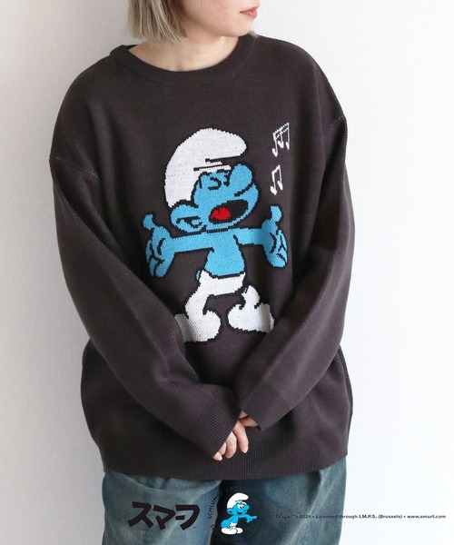 cepo(セポ)の「【SMURFS/スマーフ】ヴィンテージジャガードニット(ニット/セーター・レディース・ブラック系2/ブラック系1/ホワイト系2/ホワイト系1・FREE)」の4枚目の写真