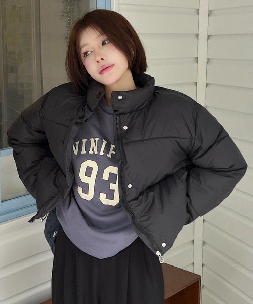 SHEPP(シープ)の「中綿 ショートジャケット(ダウンジャケット/コート・レディース・ブラック/イエロー・L/M/XL)」の5枚目の写真
