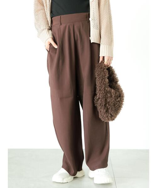 Lugnoncure(ルノンキュール)の「シアーワイドパンツ(その他パンツ・レディース・ブラック/カーキ/ブラウン・F)」の3枚目の写真