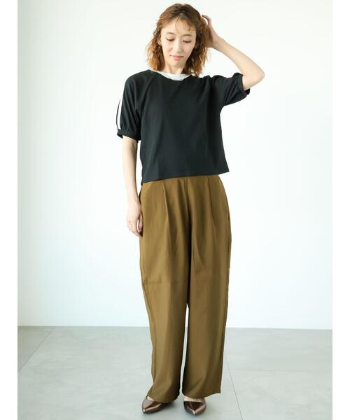 Lugnoncure(ルノンキュール)の「シアーワイドパンツ(その他パンツ・レディース・ブラック/カーキ/ブラウン・F)」の4枚目の写真