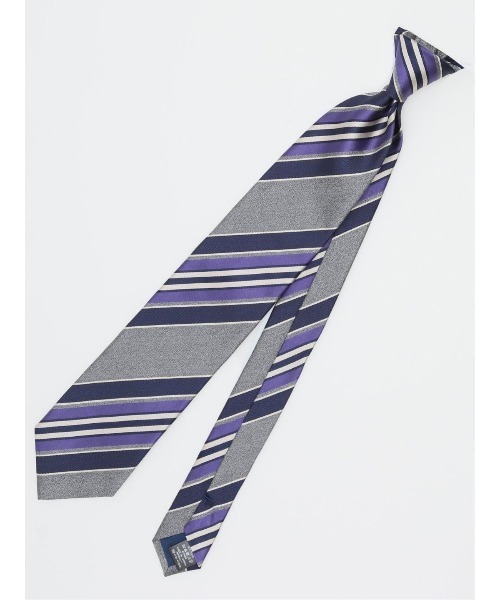 【シルク100%】スーティスト日本製 シルクストライプ柄 ネクタイ 8.0cm幅