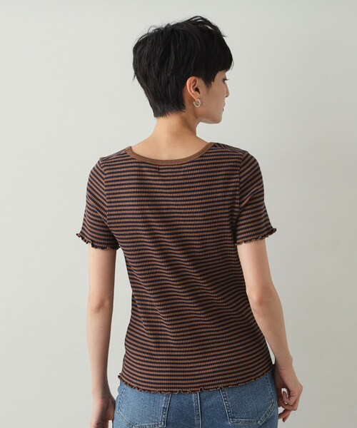 OPAQUE.CLIP(オペークドットクリップ)の「◆細ボーダーリブカットソー【洗濯機洗い可】(Tシャツ/カットソー・レディース・ダークブラウン系2/グレー系2/ブラック系2・38/40)」の18枚目の写真