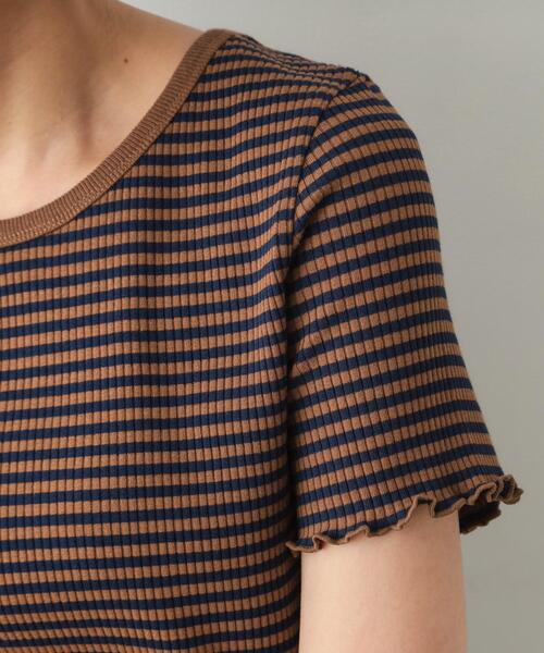OPAQUE.CLIP(オペークドットクリップ)の「◆細ボーダーリブカットソー【洗濯機洗い可】(Tシャツ/カットソー・レディース・ダークブラウン系2/グレー系2/ブラック系2・38/40)」の20枚目の写真