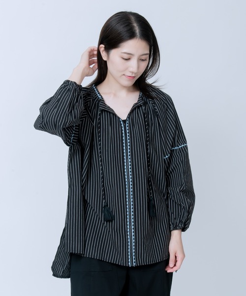 セール】キャンブリックボイル刺繍ブラウス（シャツ/ブラウス