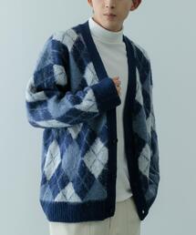ITEMS URBANRESEARCH | アーガイルモヘア オーバーサイズニットカーディガン(カーディガン/ボレロ)