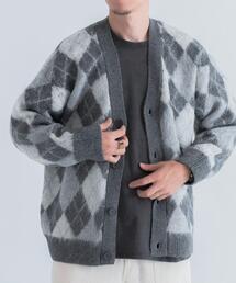 ITEMS URBANRESEARCH | アーガイルモヘア オーバーサイズニットカーディガン(ニット/セーター)