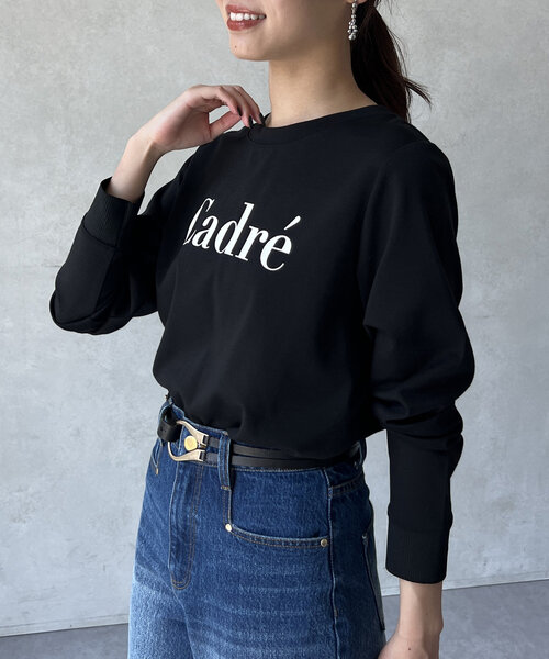 Chez toi（シェトワ）の「袖口リブフロッキーロゴロンT（Tシャツ/カットソー・レディース・ブラック/ベージュ/オフホワイト・FREE）」の13枚目の写真