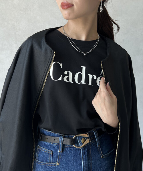 Chez toi（シェトワ）の「袖口リブフロッキーロゴロンT（Tシャツ/カットソー・レディース・ブラック/ベージュ/オフホワイト・FREE）」の17枚目の写真