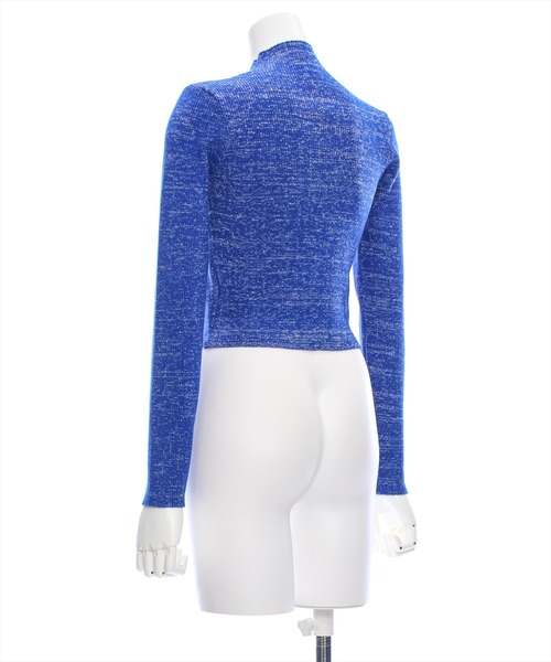 clear（クリア）の「ベーシックラメニットトップス [ベーシック 体にフィット]≪2024AW新作≫（ニット/セーター・レディース・ライトグレー/ブラック/アイボリー/ブルー・F）」の12枚目の写真