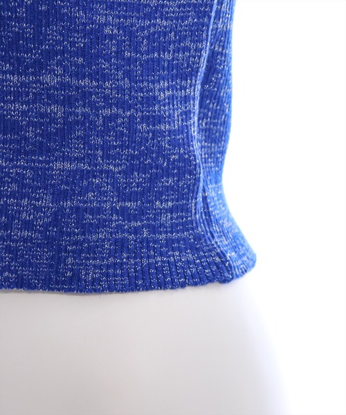 clear（クリア）の「ベーシックラメニットトップス [ベーシック 体にフィット]≪2024AW新作≫（ニット/セーター・レディース・ライトグレー/ブラック/アイボリー/ブルー・F）」の16枚目の写真