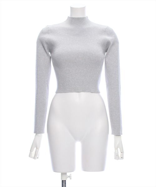 clear（クリア）の「ベーシックラメニットトップス [ベーシック 体にフィット]≪2024AW新作≫（ニット/セーター・レディース・ライトグレー/ブラック/アイボリー/ブルー・F）」の18枚目の写真