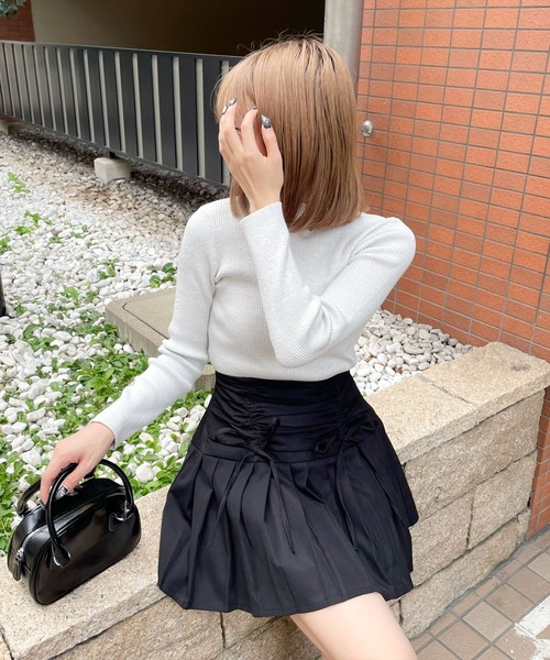 clear（クリア）の「ベーシックラメニットトップス [ベーシック 体にフィット]≪2024AW新作≫（ニット/セーター・レディース・ライトグレー/ブラック/アイボリー/ブルー・F）」の9枚目の写真